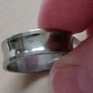 New Steel Silver Ring Band.